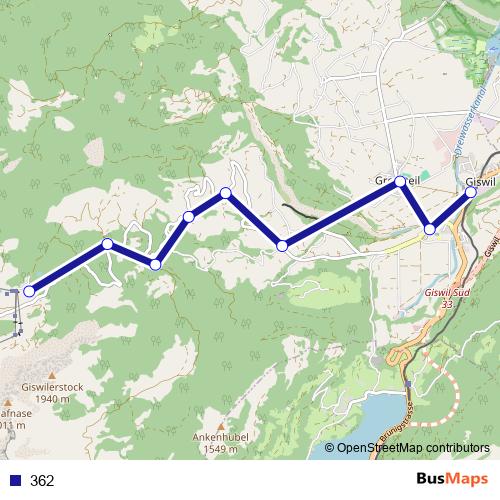 362 bus Line Map