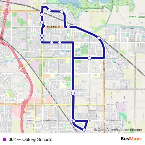 362 bus Line Map