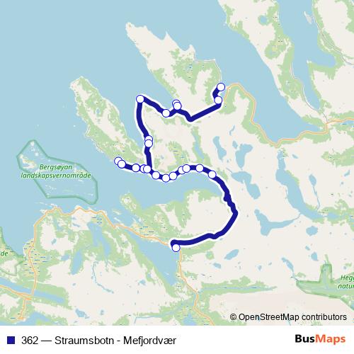 362 bus Line Map