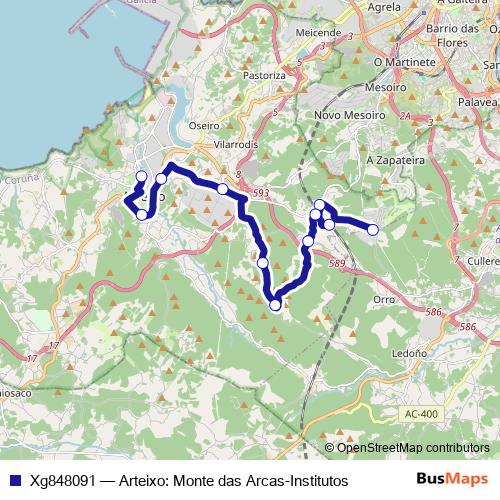 Xg848091 bus Line Map