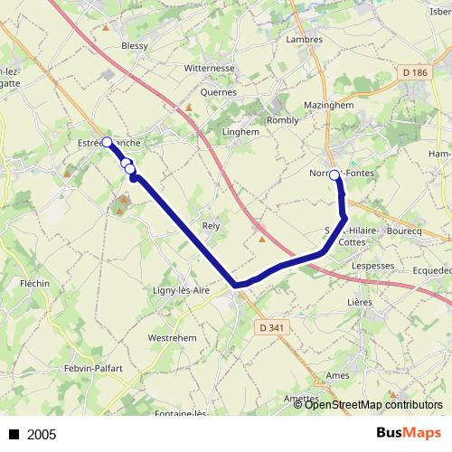 2005 bus Line Map