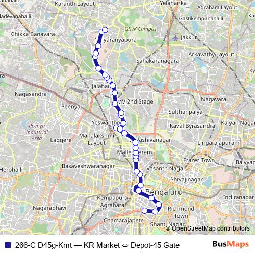 266-C D45g-Kmt bus Line Map