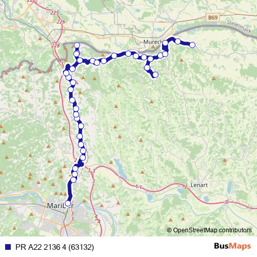 PR A22 2136 4 (63132) bus Line Map