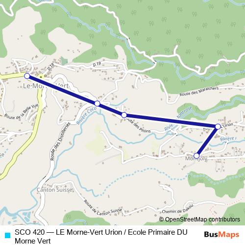 SCO 420 bus Line Map