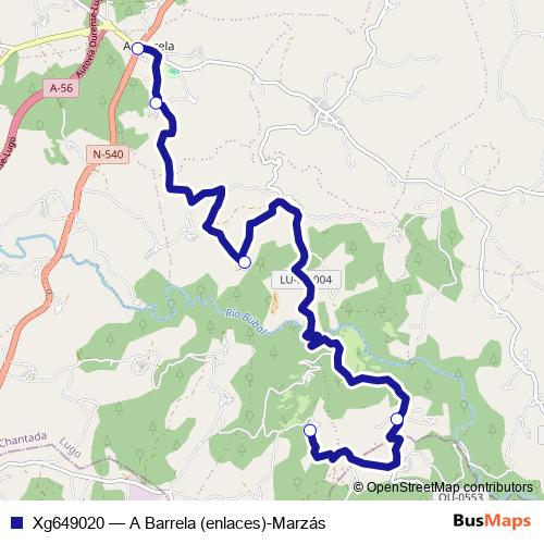 Xg649020 bus Line Map