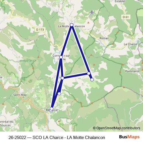26-25022 bus Line Map