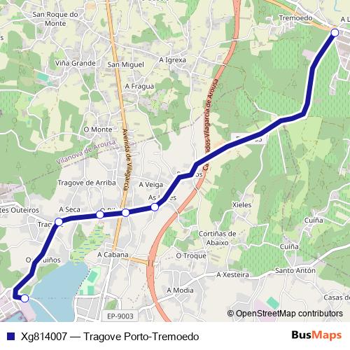 Xg814007 bus Line Map