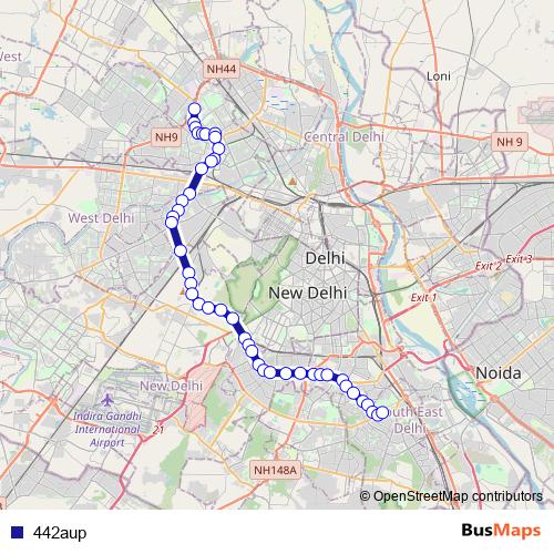 442aup bus Line Map