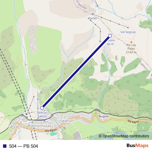 504 cable-car Line Map