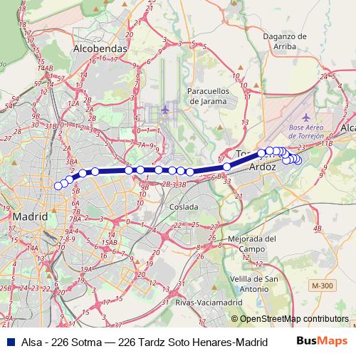 Alsa - 226 Sotma bus Line Map