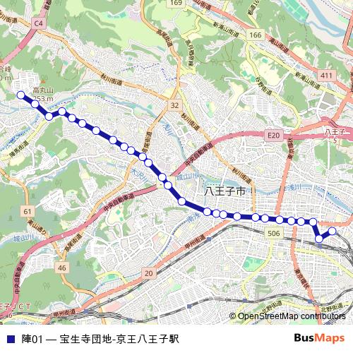 陣01 bus Line Map