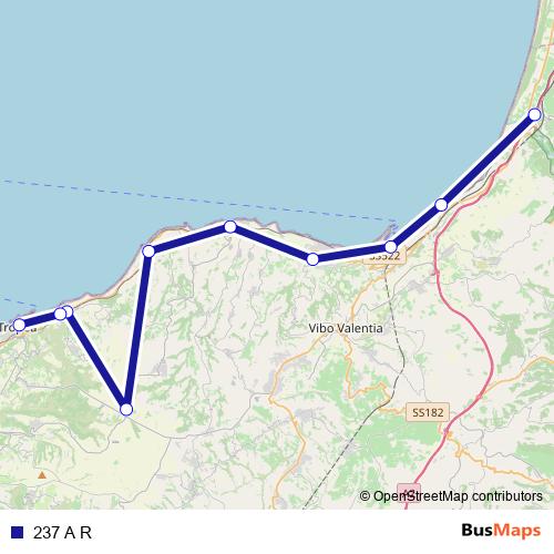 237 A R bus Line Map