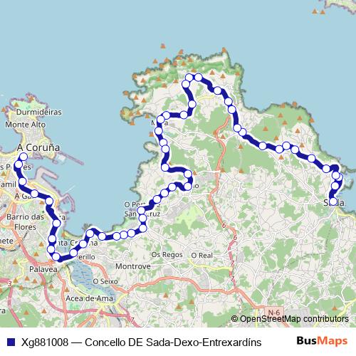 Xg881008 bus Line Map