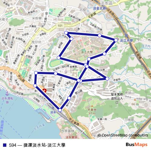 594 bus Line Map