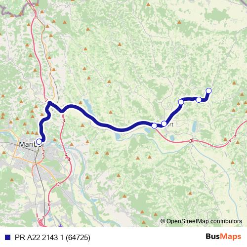 PR A22 2143 1 (64725) bus Line Map