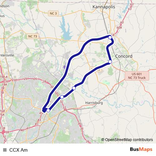 CCX Am bus Line Map