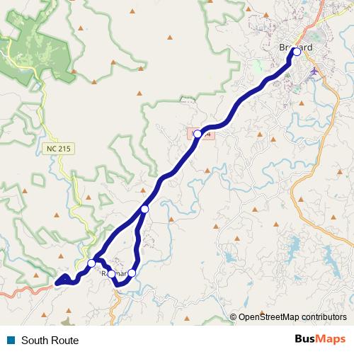 South Route bus Line Map