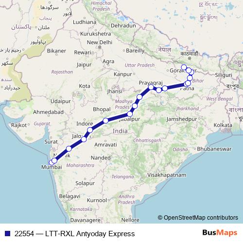22554 rail Line Map