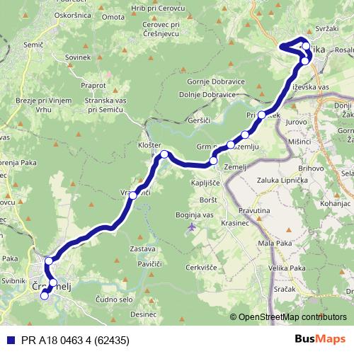 PR A18 0463 4 (62435) bus Line Map