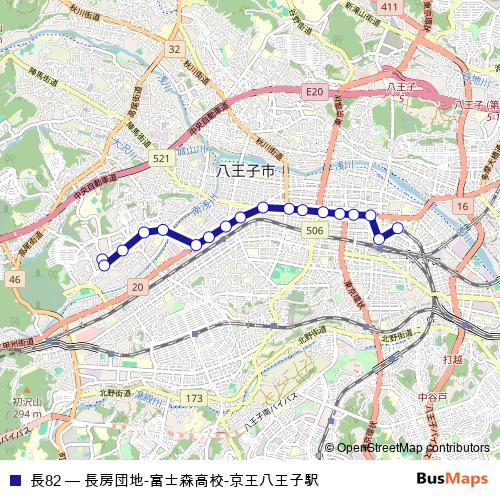 長82 bus Line Map