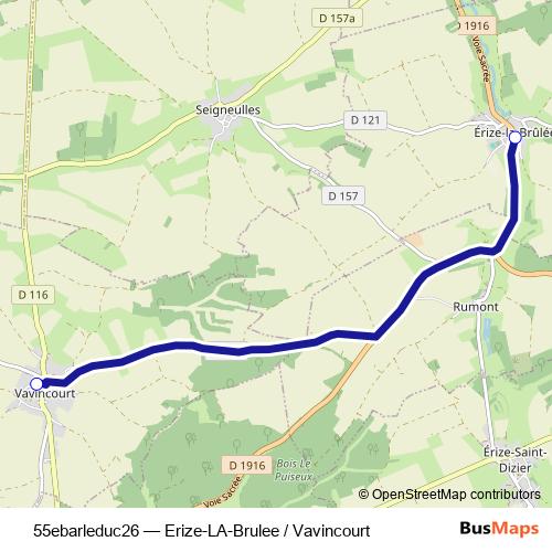 55ebarleduc26 bus Line Map