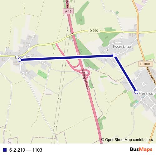 6-2-210 bus Line Map