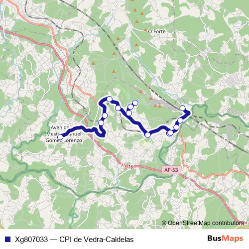 Xg807033 bus Line Map