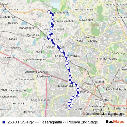 253-J PSS-Hgv bus Line Map