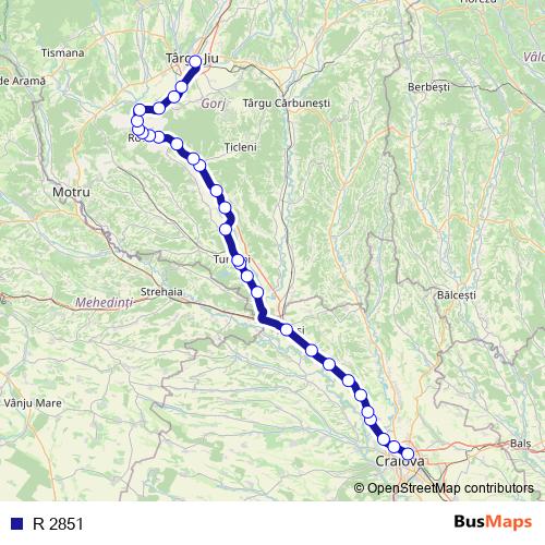 R 2851 rail Line Map