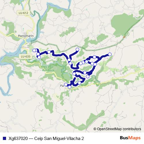 Xg637020 bus Line Map