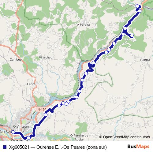 Xg605021 bus Line Map