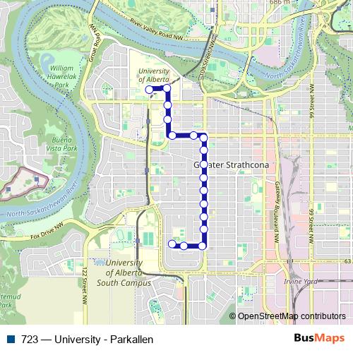 723 bus Line Map