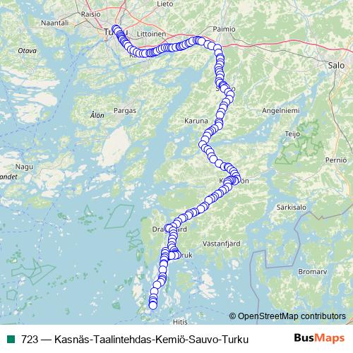 723 bus Line Map