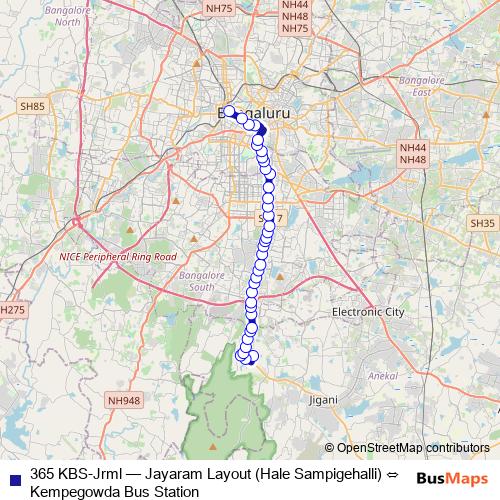 365 KBS-Jrml bus Line Map