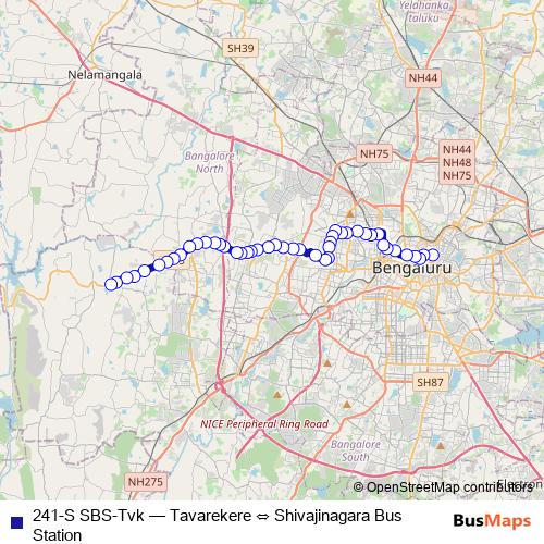 241-S SBS-Tvk bus Line Map