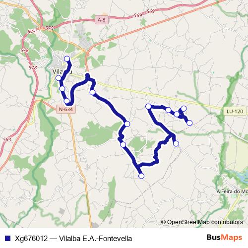 Xg676012 bus Line Map