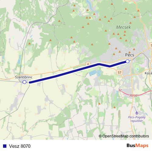 Vesz 8070 rail Line Map