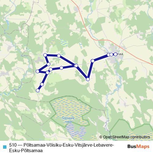 510 bus Line Map