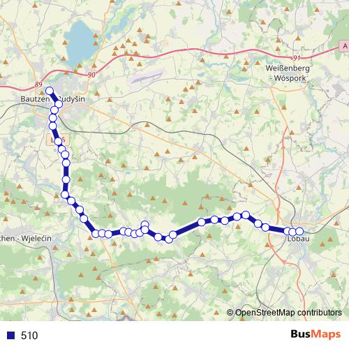 510 bus Line Map