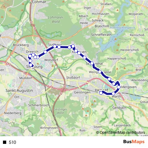 510 bus Line Map