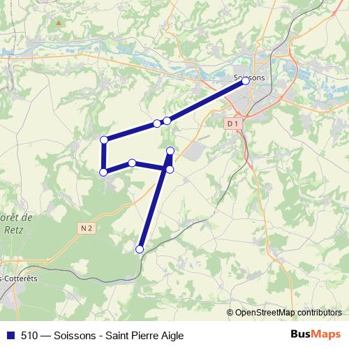 510 bus Line Map