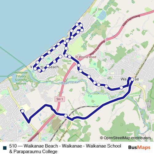 510 bus Line Map
