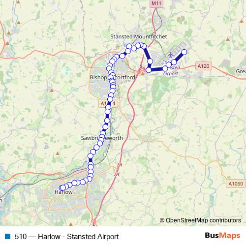 510 bus Line Map