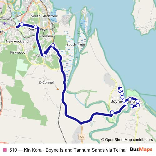 510 bus Line Map