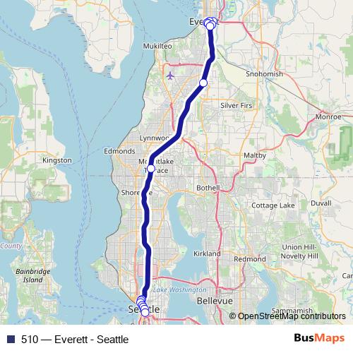 510 bus Line Map