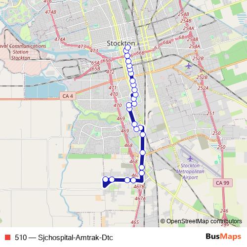 510 bus Line Map