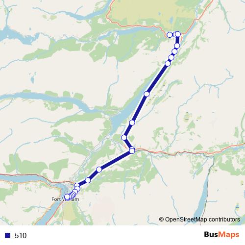 510 bus Line Map