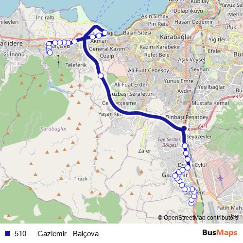 510 bus Line Map