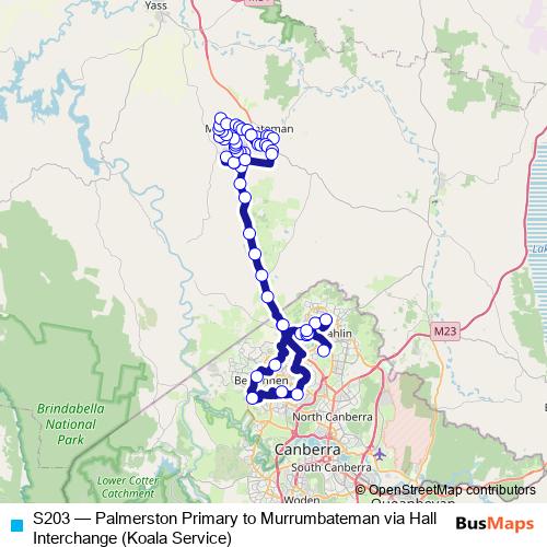 S203 bus Line Map