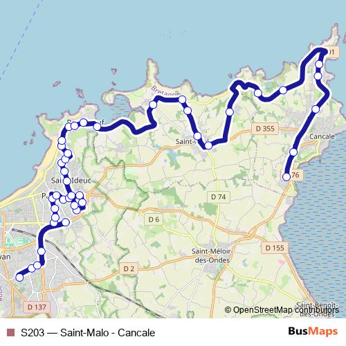 S203 bus Line Map